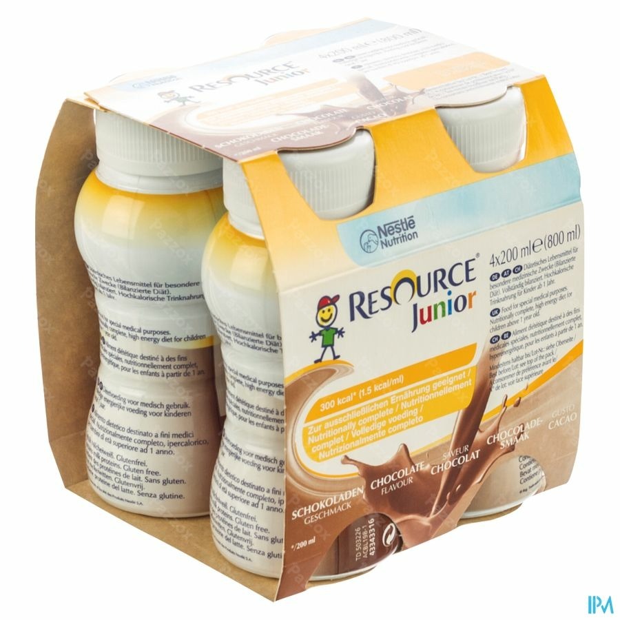 Resource Junior Chocolade 4x200ml