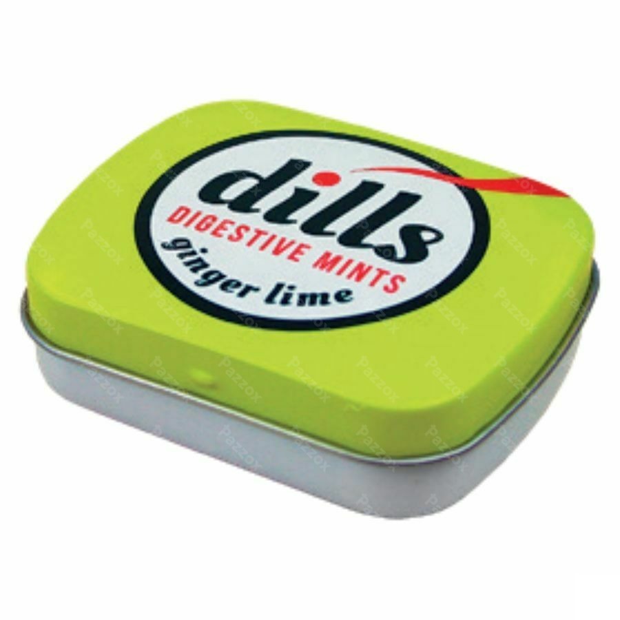Dills Ginger & Lime Mints Z/suiker 15g
