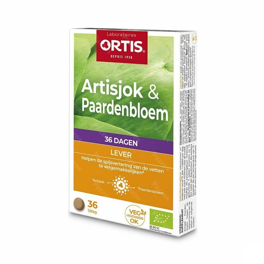 Ortis Artisjok-paardebloem Bio Tabl 2x18