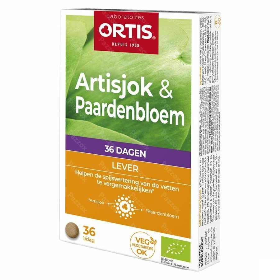 Ortis Artisjok-paardebloem Bio Tabl 2x18