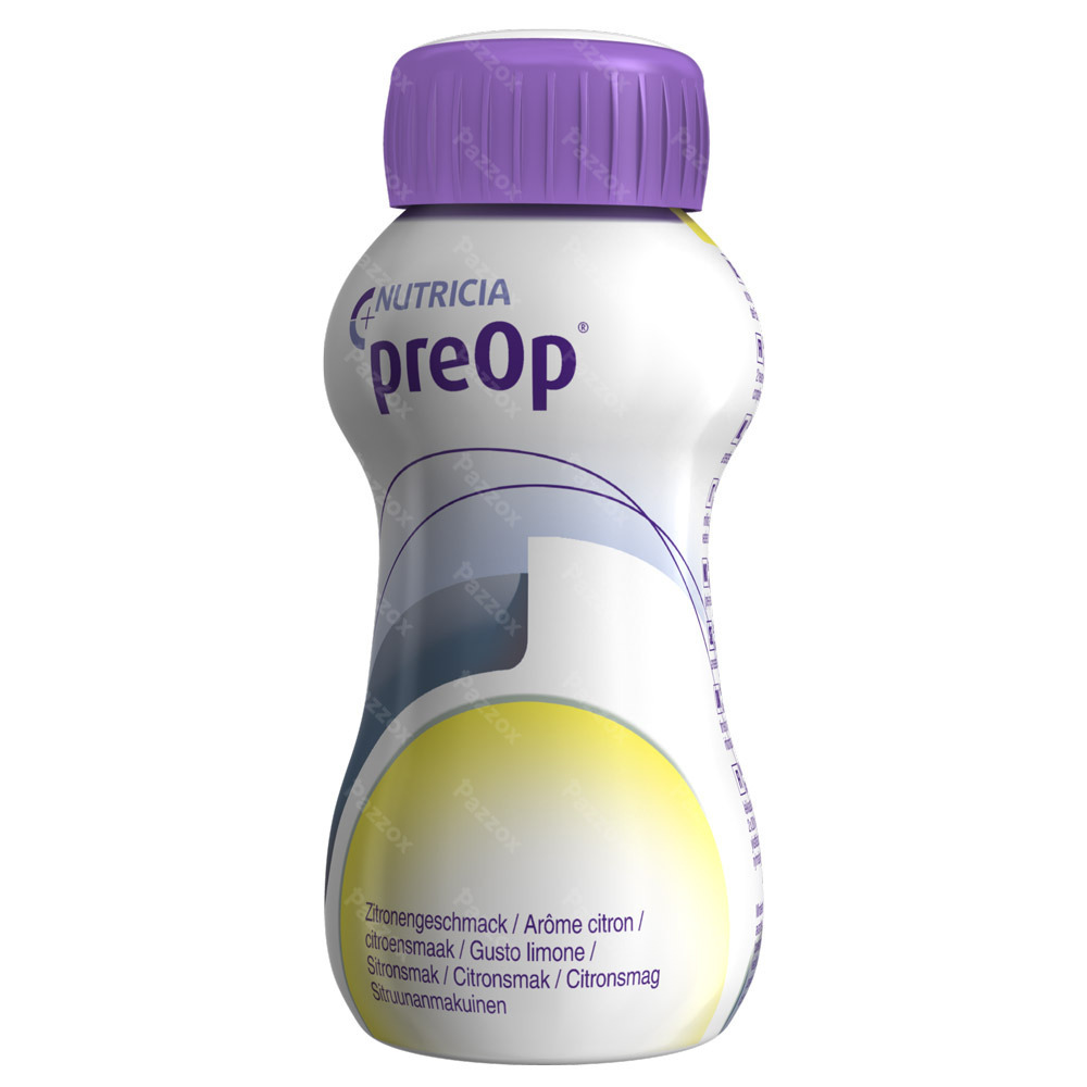 Preop Drankje Aroma Citroen Flessen 4x200ml 