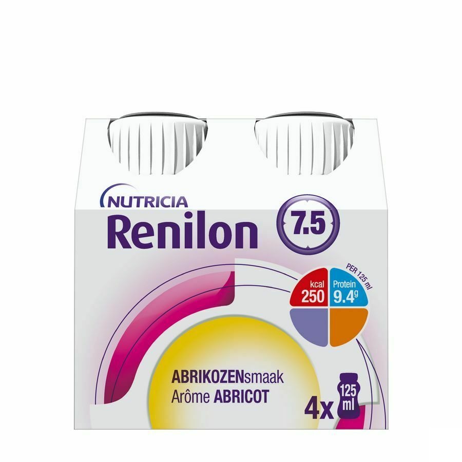 Renilon 7.5 Abrikoos Flessen 4x125ml