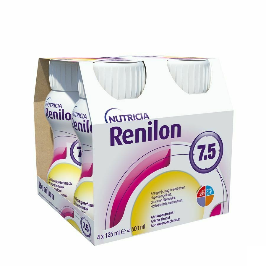 Renilon 7.5 Abrikoos Flessen 4x125ml