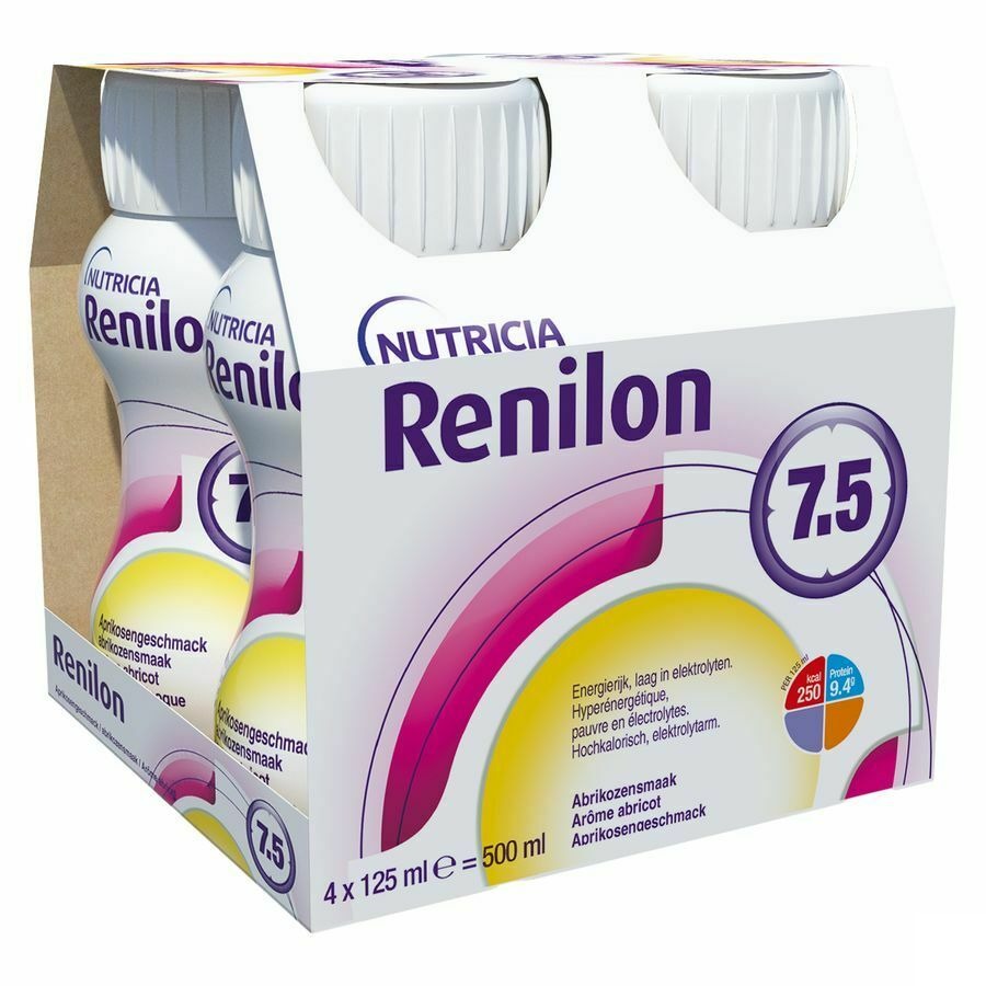 Renilon 7.5 Abrikoos Flessen 4x125ml