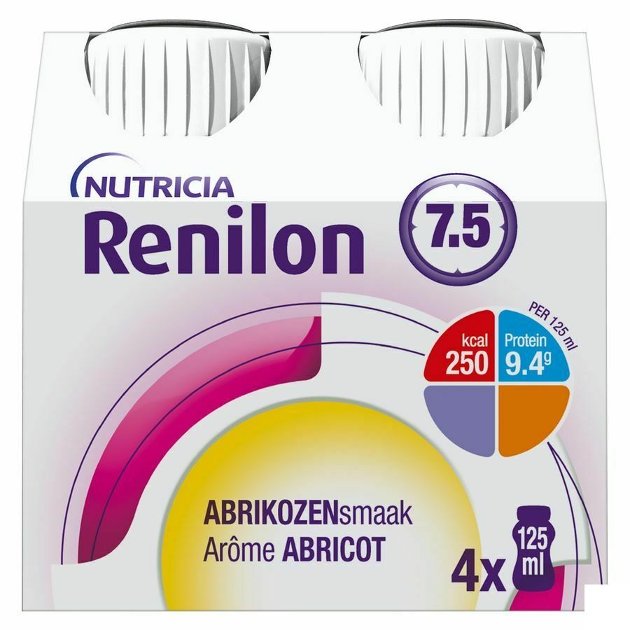 Renilon 7.5 Abrikoos Flessen 4x125ml