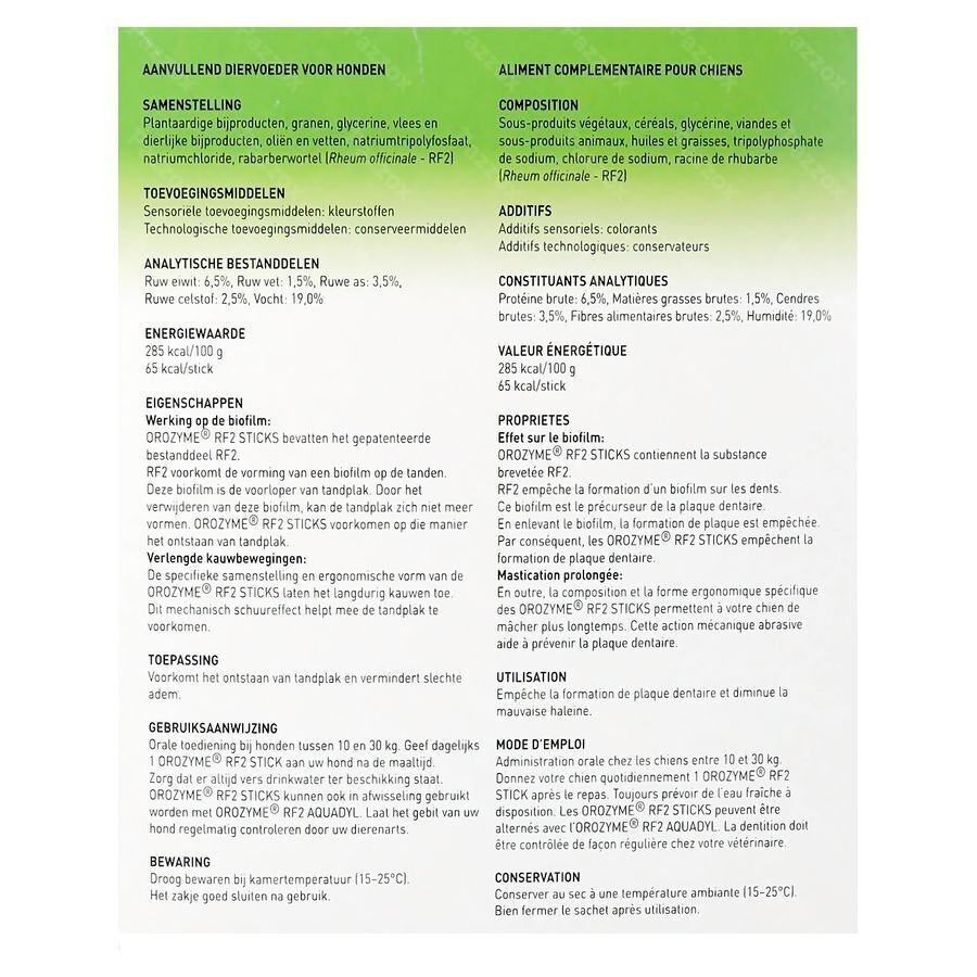 Orozyme Rf2 Smakelijke Stick Hond Medium 28