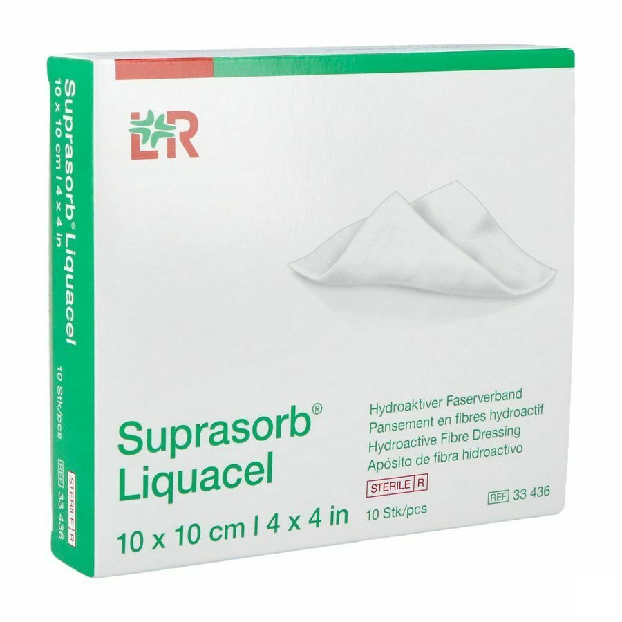 Suprasorb Liquacel Verband 10x10cm 10 33436-180021
