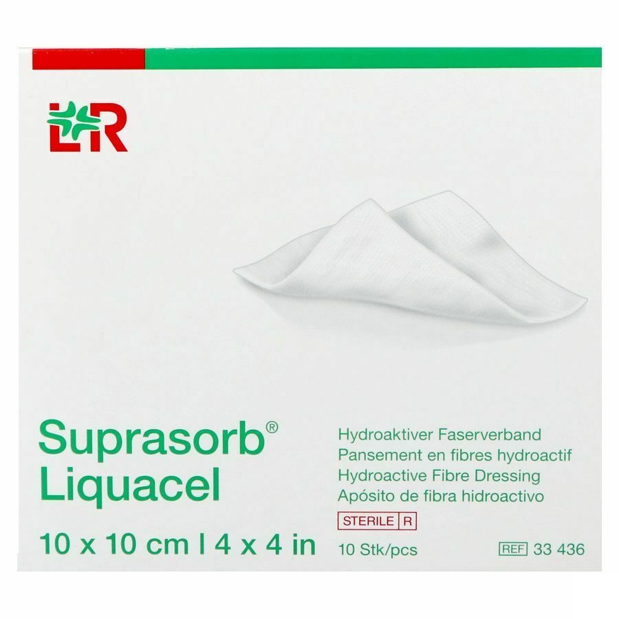 Suprasorb Liquacel Verband 10x10cm 10 33436-180021