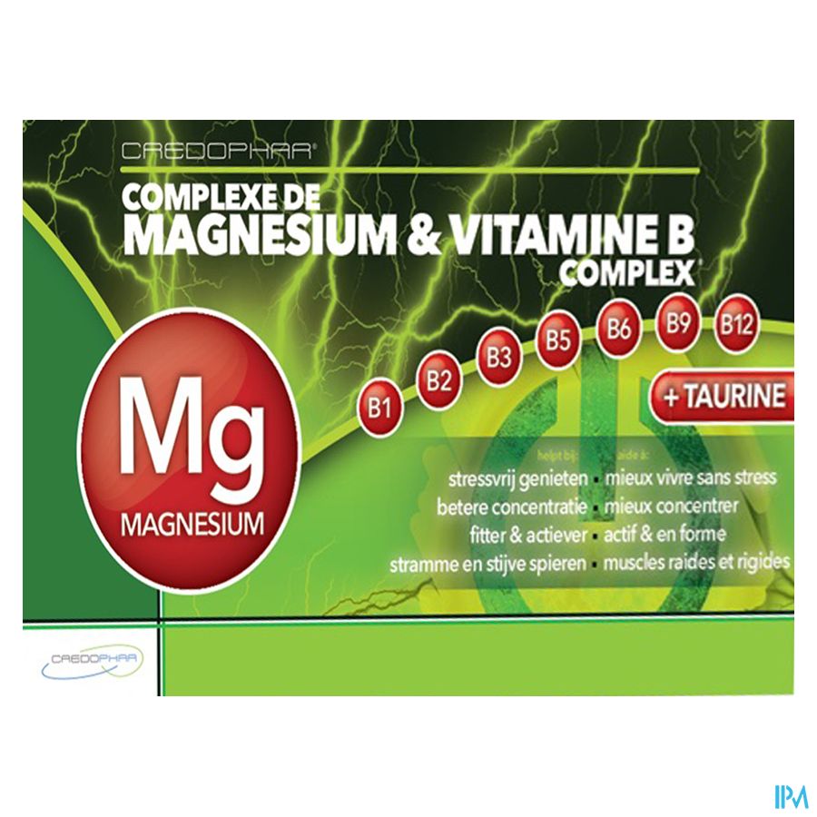 Magnesium & Vit B Complex Caps 60 Credophar afbeelding