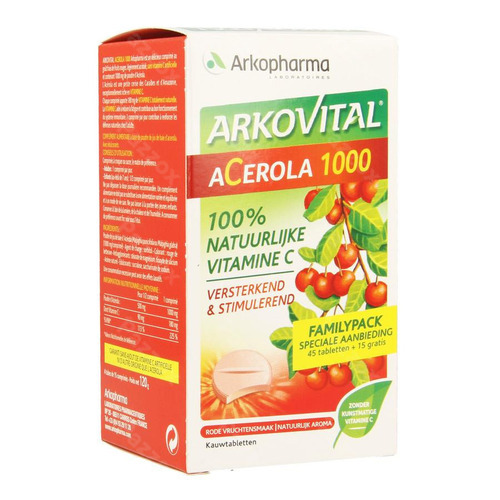 Arkovital Acerola 1000 Familypack Kauwtabl 60