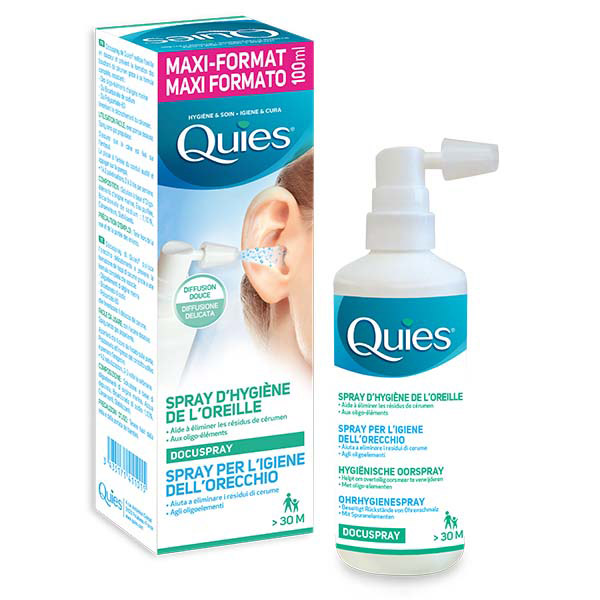 Quies Docuspray Oorhygiene Z/drijfgas Spray 100ml afbeelding