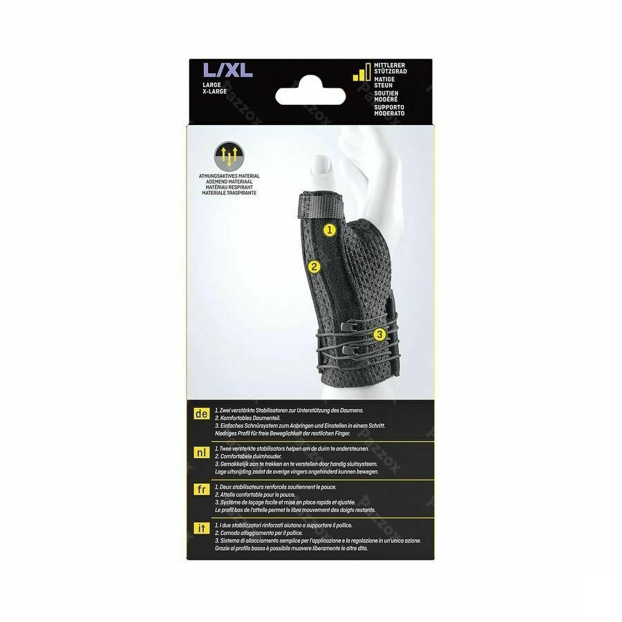 Futuro Deluxe Duimspalk 45844, Zwart Large/extra Large