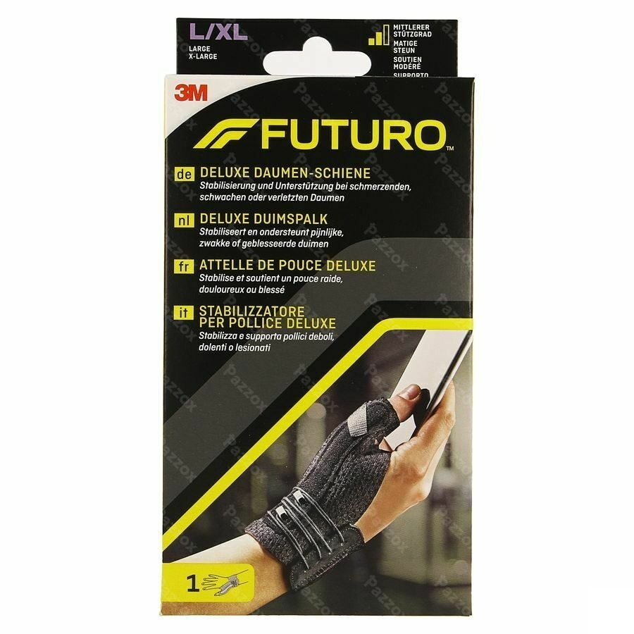 Futuro Deluxe Duimspalk 45844, Zwart Large/extra Large