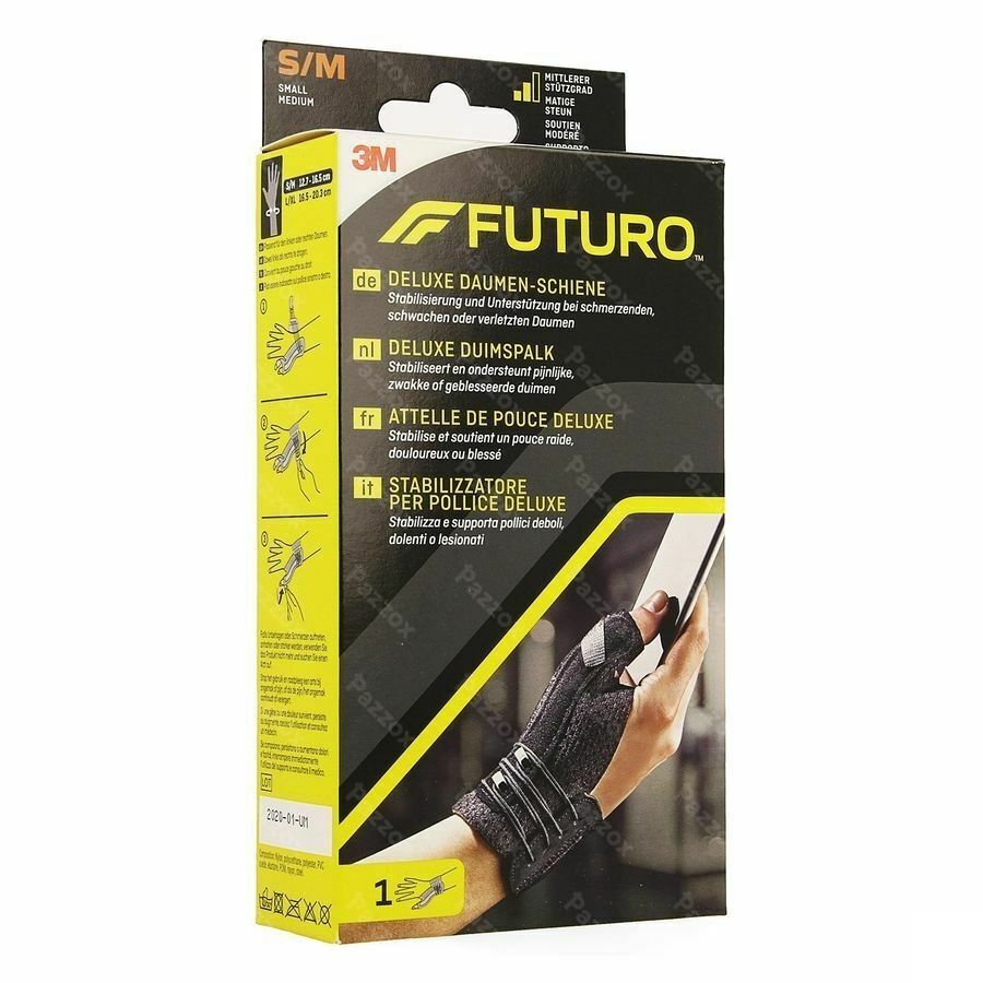 Futuro Deluxe Duimspalk 45843, Zwart Small/medium