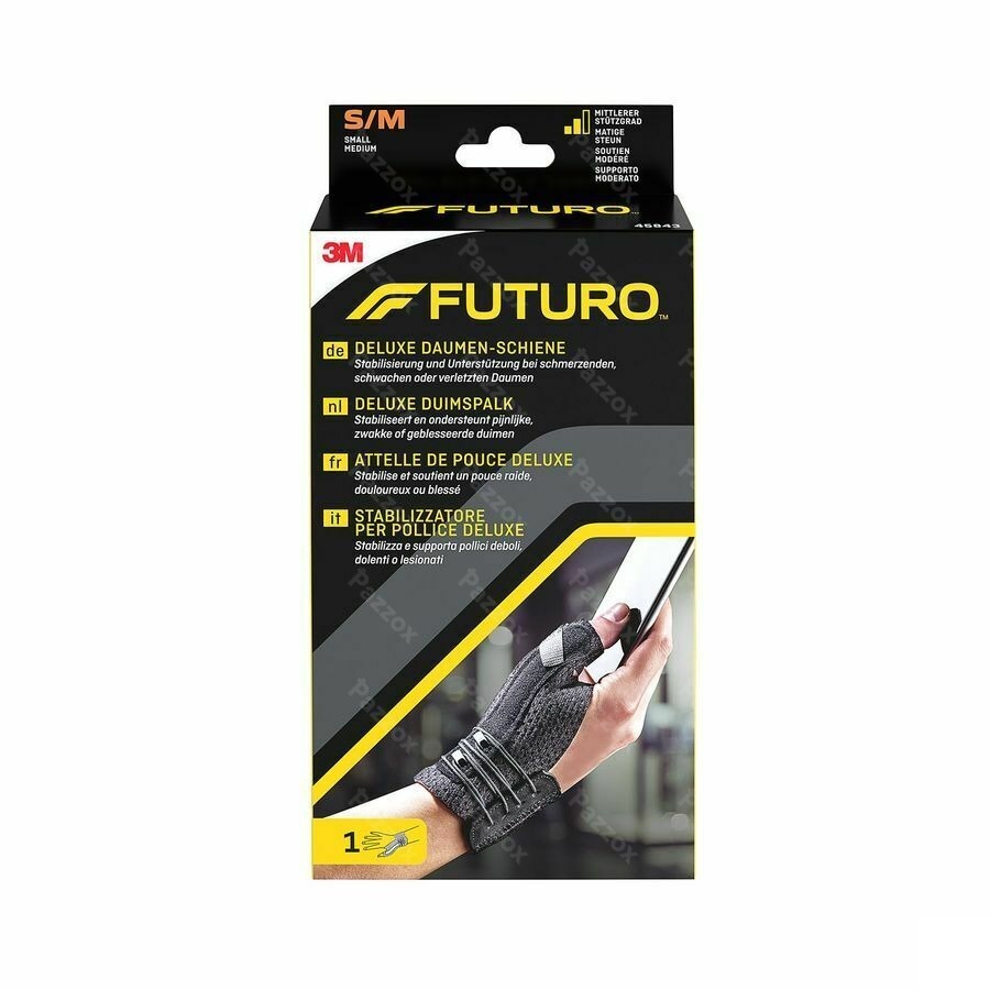 Futuro Deluxe Duimspalk 45843, Zwart Small/medium