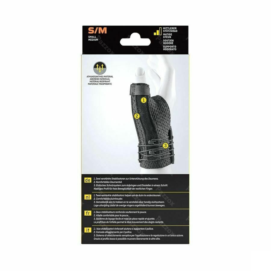 Futuro Deluxe Duimspalk 45843, Zwart Small/medium