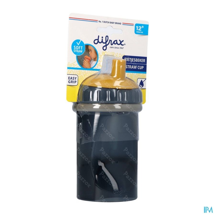 Difrax Rietjesbeker Antilek Blauw-grijs Of Oranje