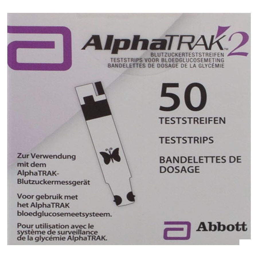 Alphatrak Meten Bloedglucose Test-strip 50