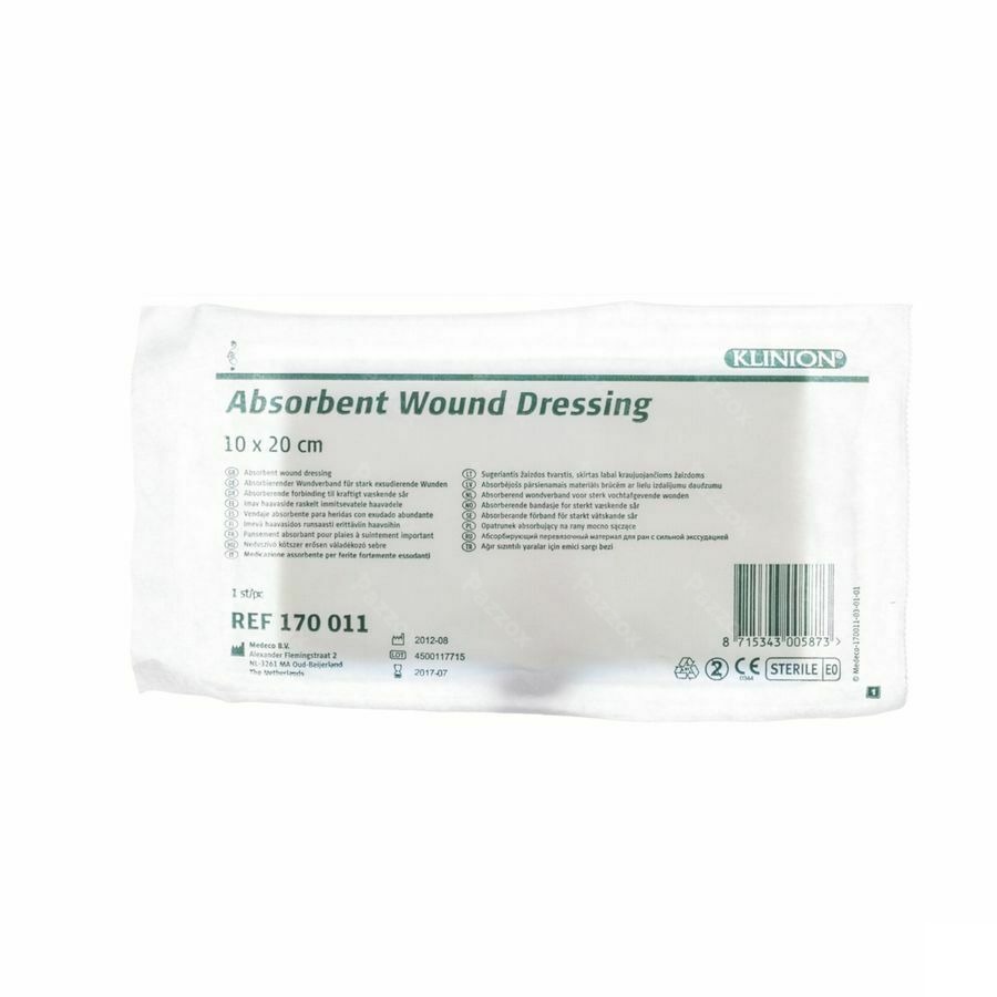 Klinion Absorberend Verband 10x20cm S 1 4170011