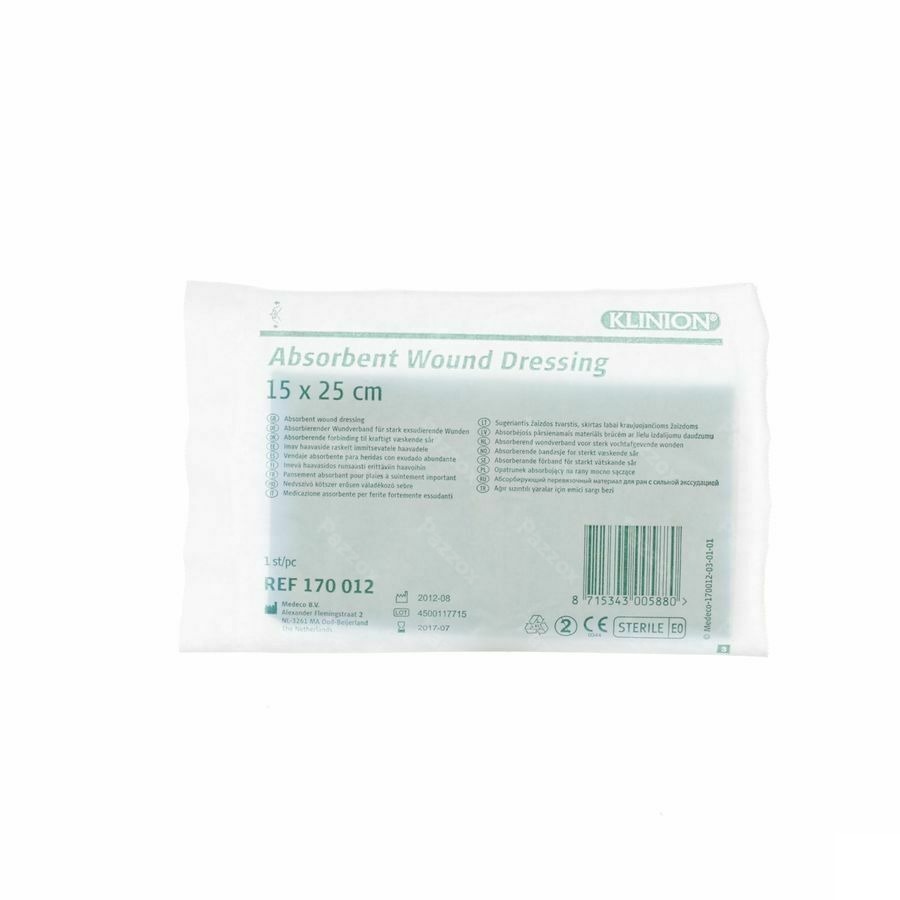 Klinion Absorberend Verband 15x25cm S 1 4170012