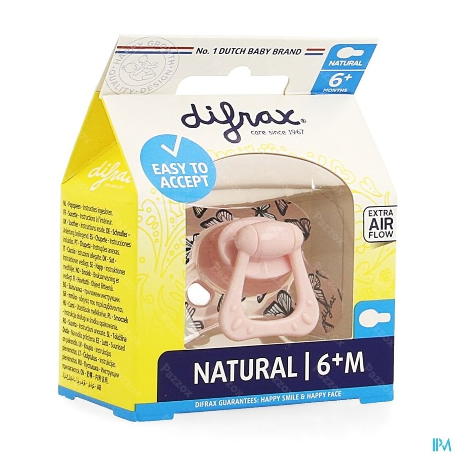 Difrax Fopspeen Natural 6m+ Girl