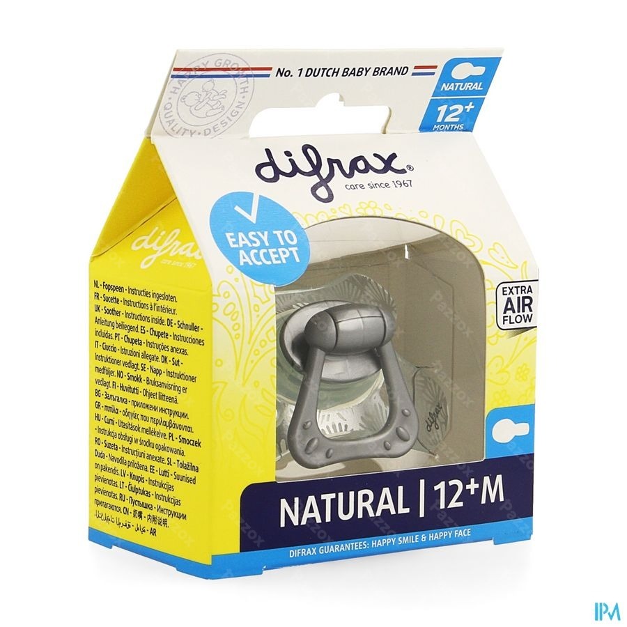 Difrax Fopspeen Natural 12m+