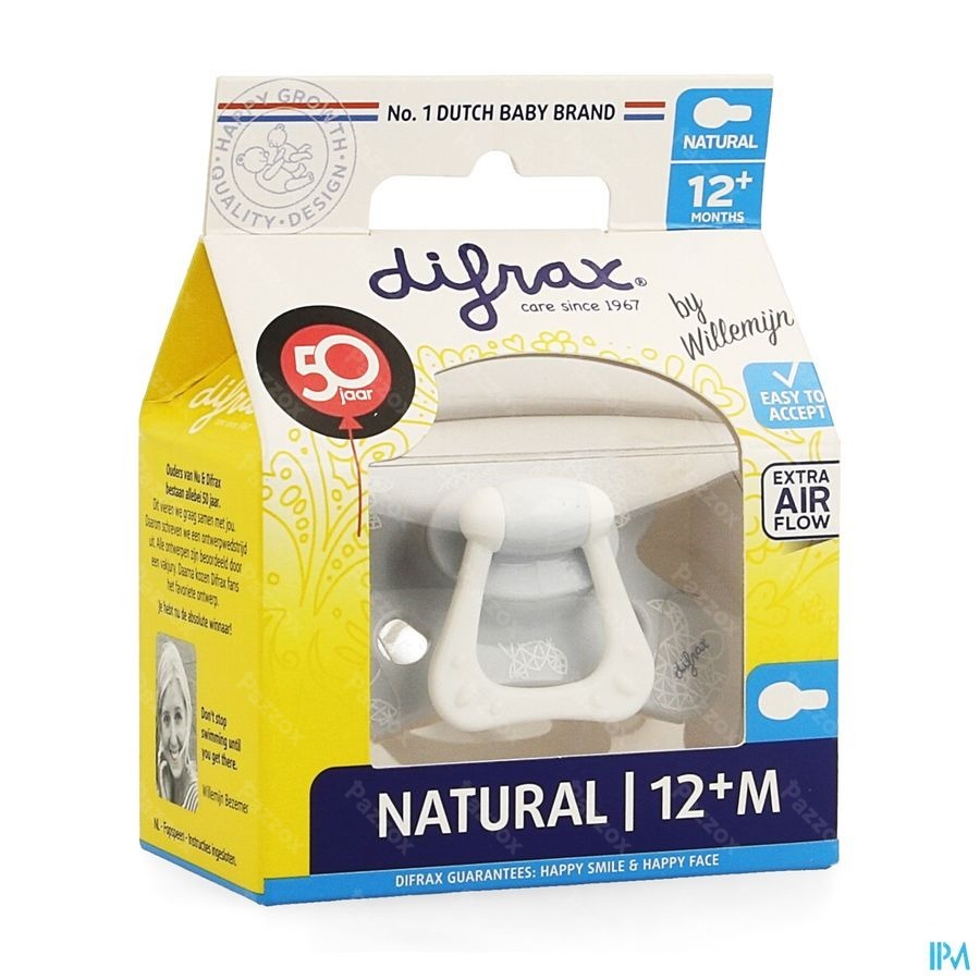 Difrax Fopspeen Natural 12m+