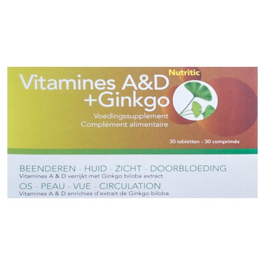 Nutritic Vitamines A & D + Ginkgo biloba 30 Tabletten 