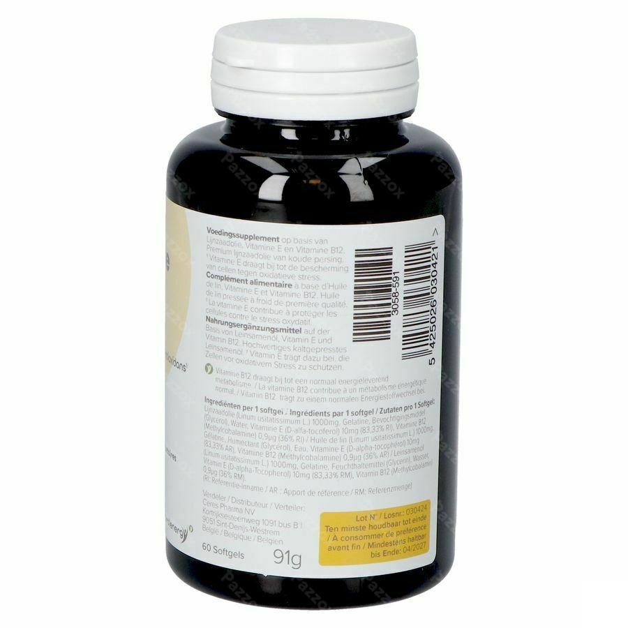 Natural Energy Lijnzaadolie Caps 60