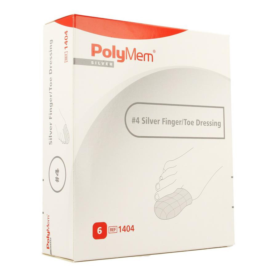 Polymem Silver Vinger/teen Dressing Ster 77-87mm 6
