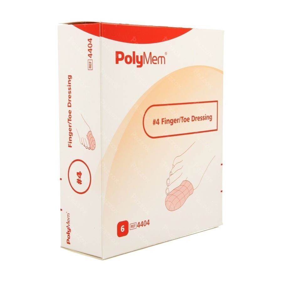 Polymem Vinger/teen Dressing Ster 77-87mm 6