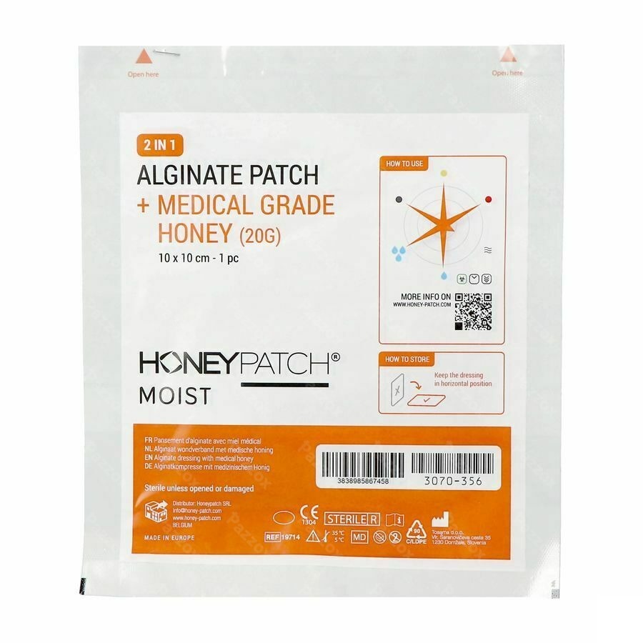 Honeypatch Moist Genez.honing20g+alg.ster10x10cm 1