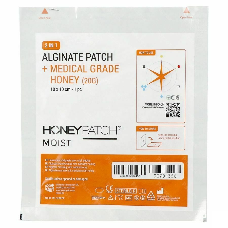 Honeypatch Moist Genez.honing20g+alg.ster10x10cm 1