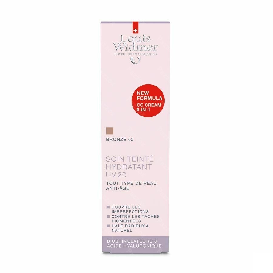 Louis Widmer Getinte Dagcrème UV20 Bronze 02 Geparfumeerd 30ml