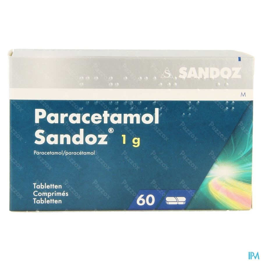 Paracetamol 1g Sandoz Tabl 60