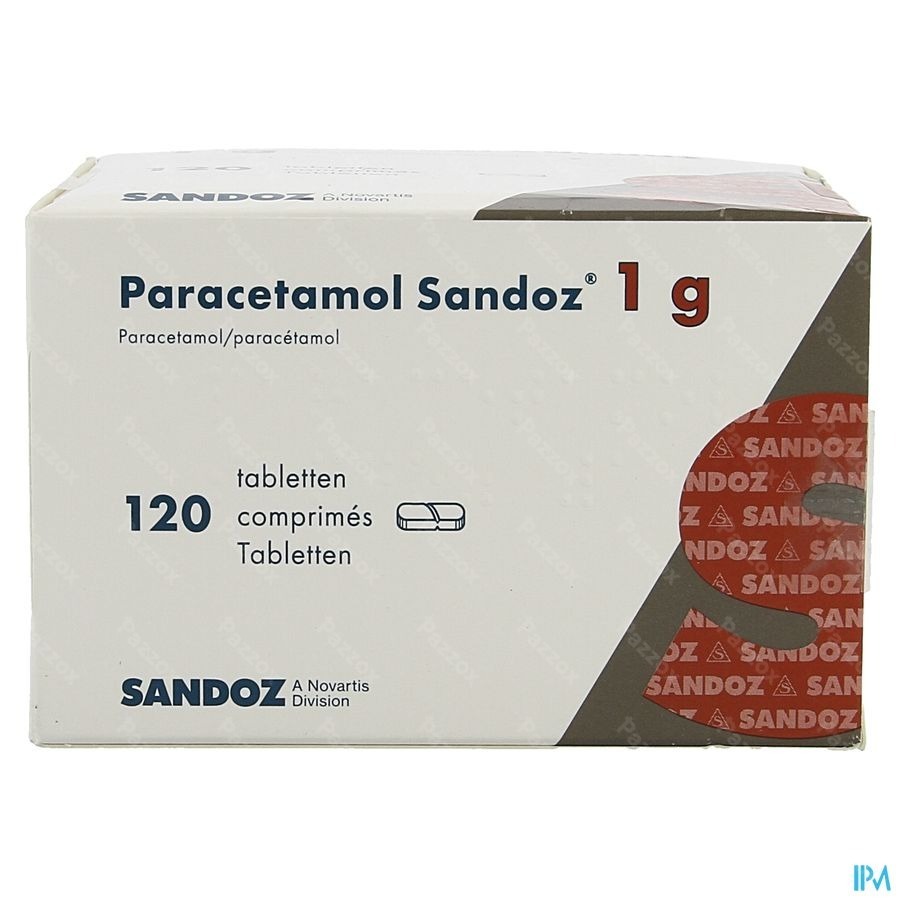 Paracetamol Sandoz 1g 120 tabletten