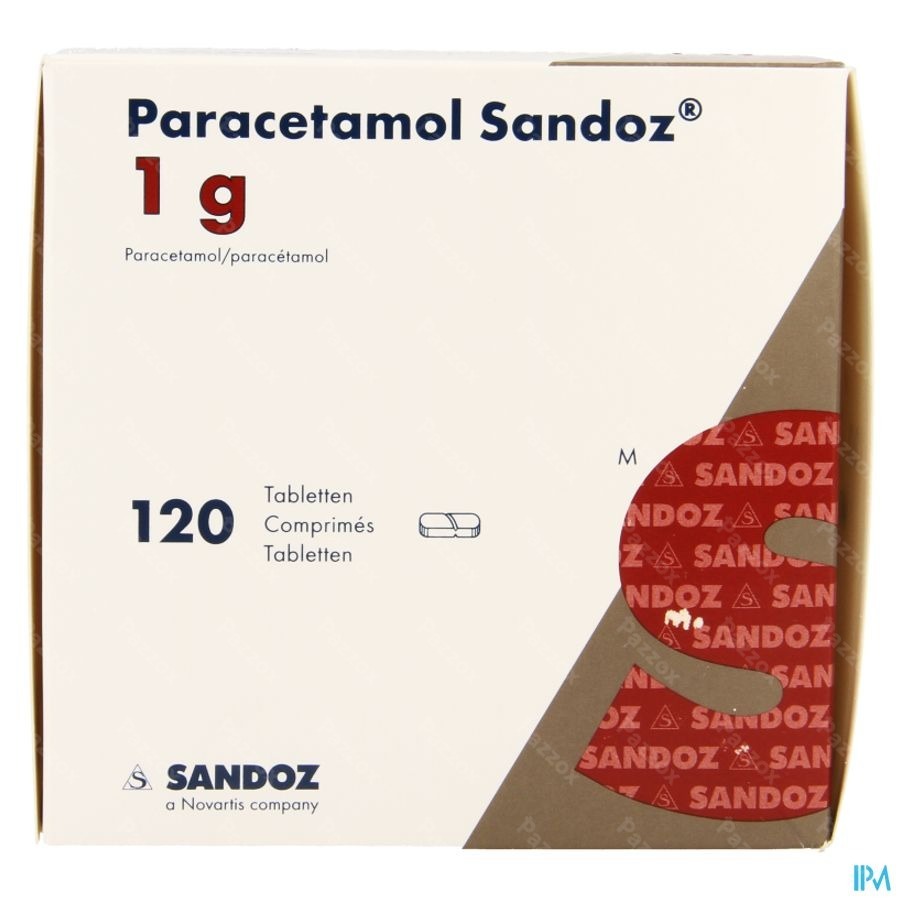 Paracetamol Sandoz 1g 120 tabletten