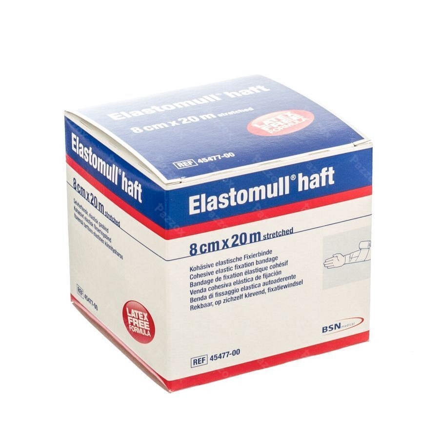 Elastomull Haft Latexvrij 8cmx20m 4547700