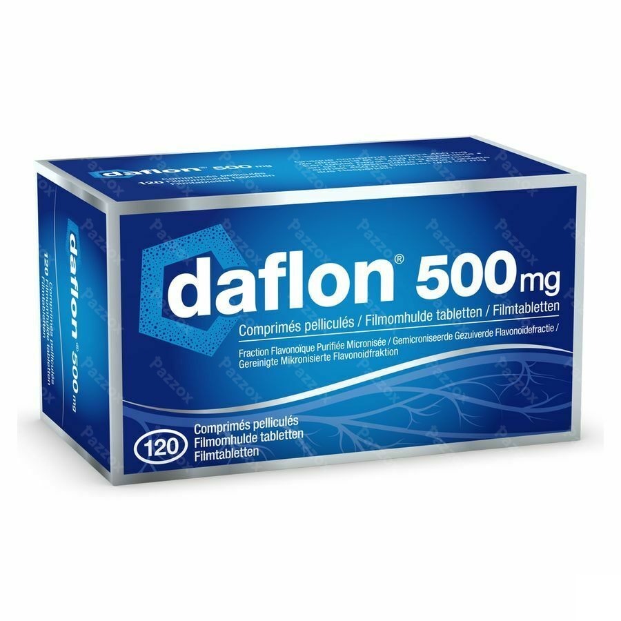Daflon 500mg Bloedsomloop/Aambeien 120 Tabletten