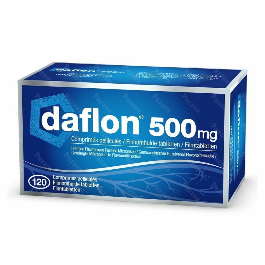 Daflon 500mg Bloedsomloop/Aambeien 120 Tabletten