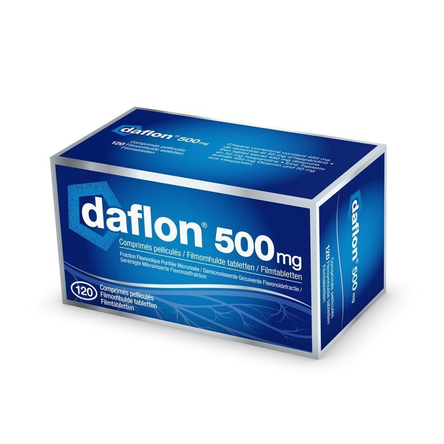 Daflon 500mg Bloedsomloop/Aambeien 120 Tabletten