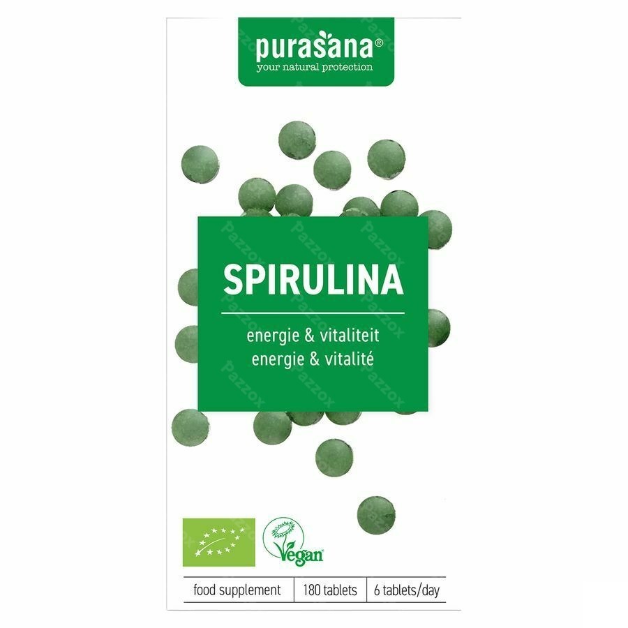 Purasana Vegan Spirulina Bio Tabl 180
