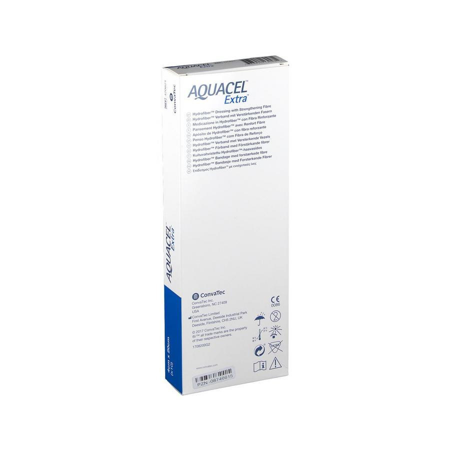 Aquacel Extra Verb Hydrofiber+versterk. 4x20cm 10