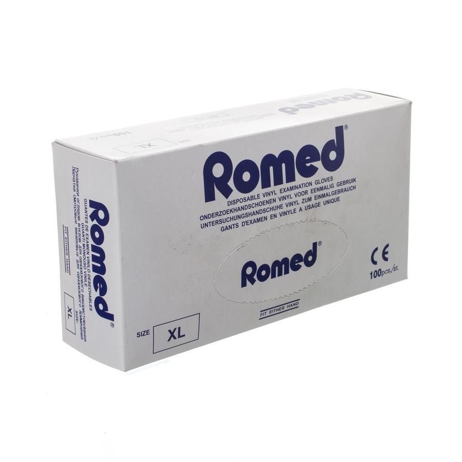 Romed Handschoen Vinyl Wegwerp Xl 100 Pontos