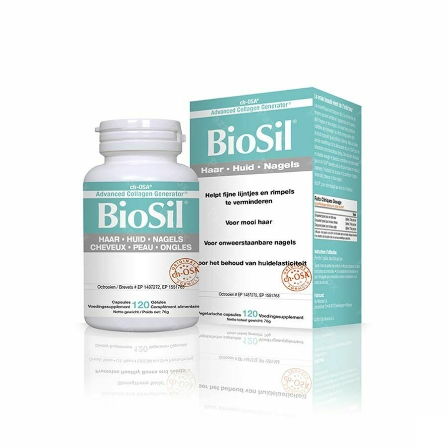 min Lokken vloeistof Biosil Voedingssupplement Haar-huid-nagels 120 Capsules kopen - Pazzox