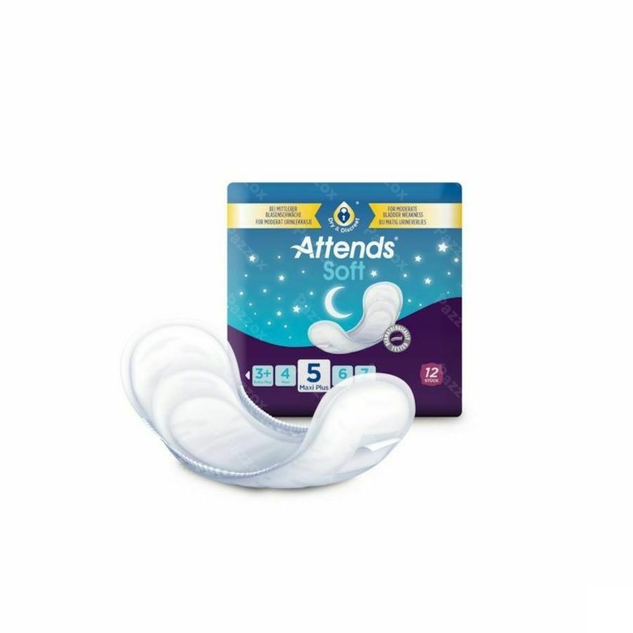 Attends Soft 5 Maxi Plus Night Inleg Anatom. 1x12