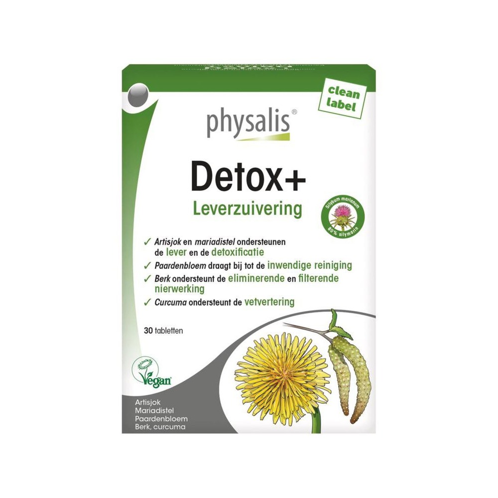 Physalis Detox+ Leverzuivering 30 Tabletten