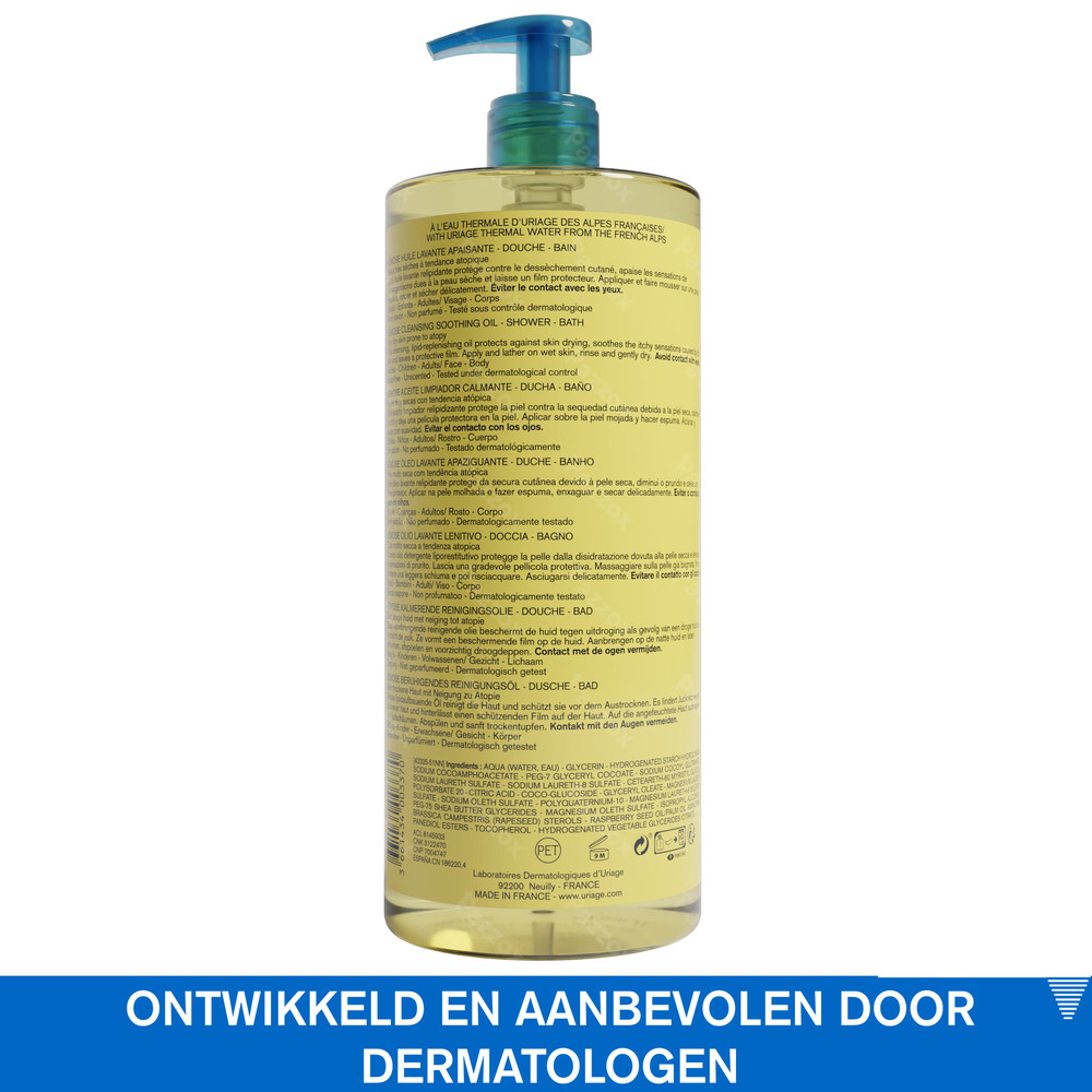 Uriage Xémose Verzachtende Reinigingsolie Droge tot Atopische Huid 1l