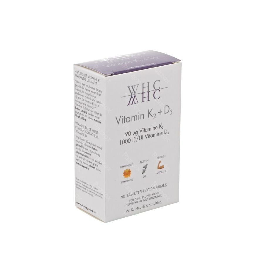 WHC Vitamine K2 90µg + D3 1000 IU 60 Tabletten