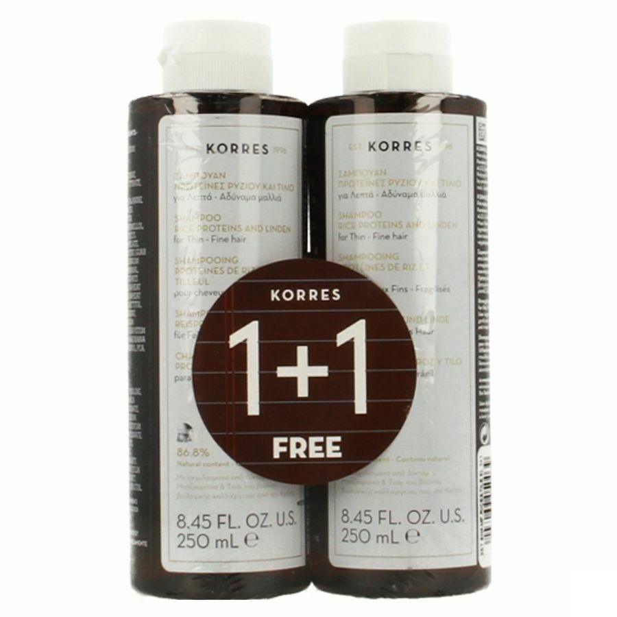 Korres Kh Sh Rice&tile 2x250ml Promo